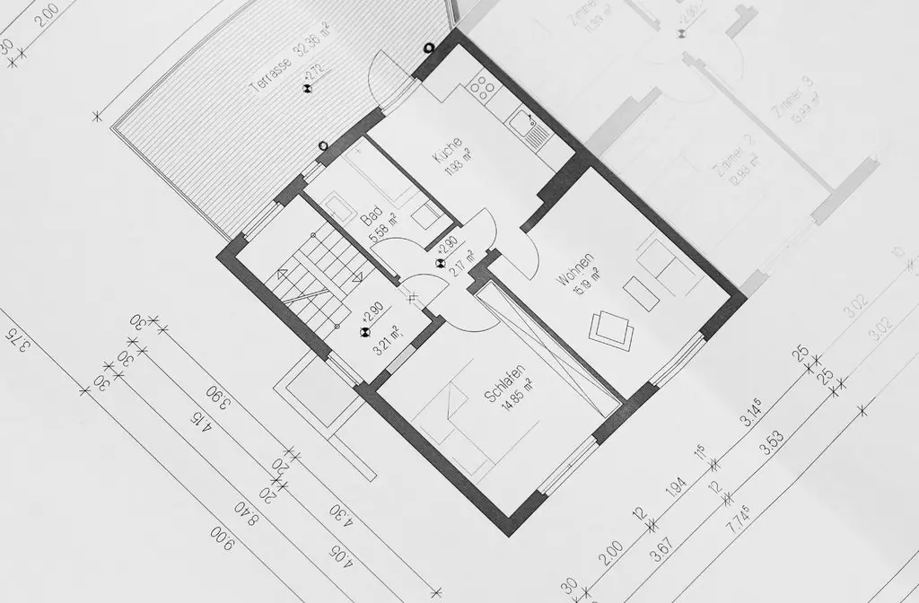 architectural floor plan and room layout.