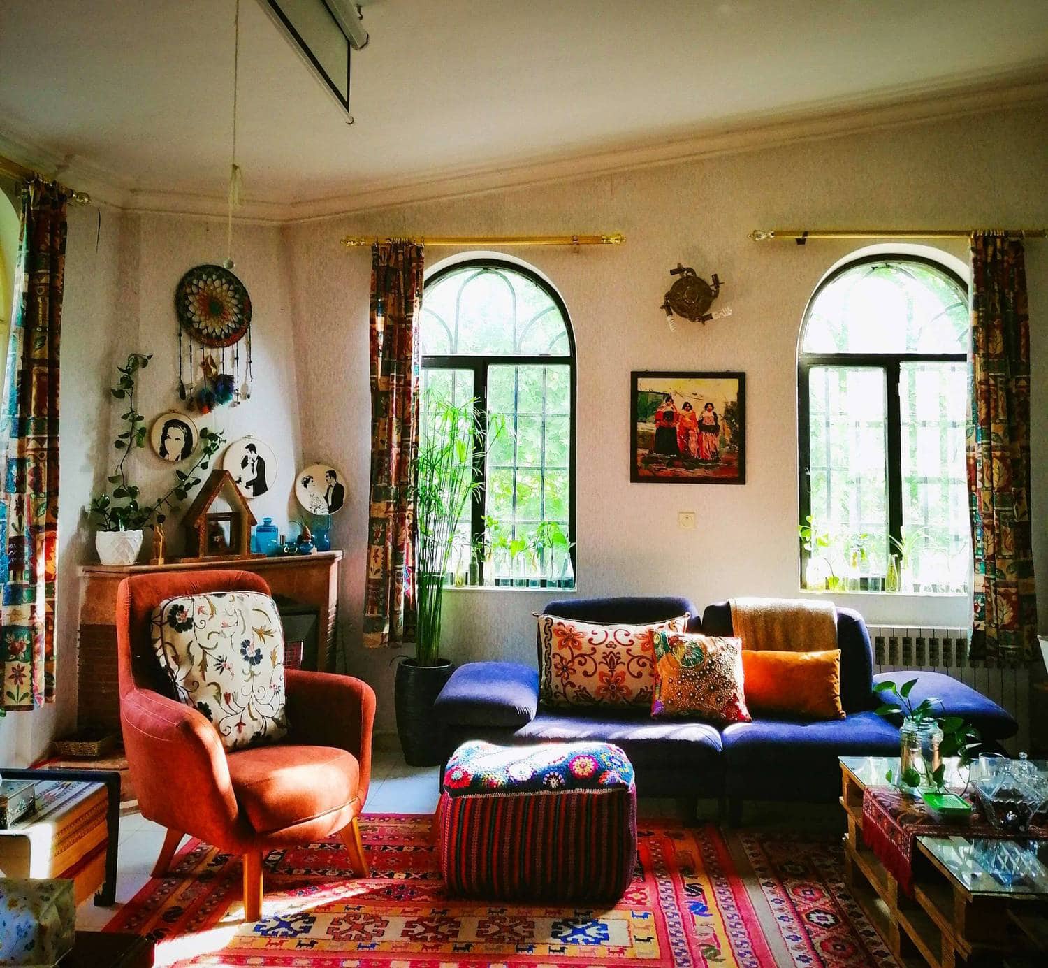 eclectic living room