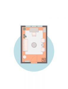 rectangular home office layout