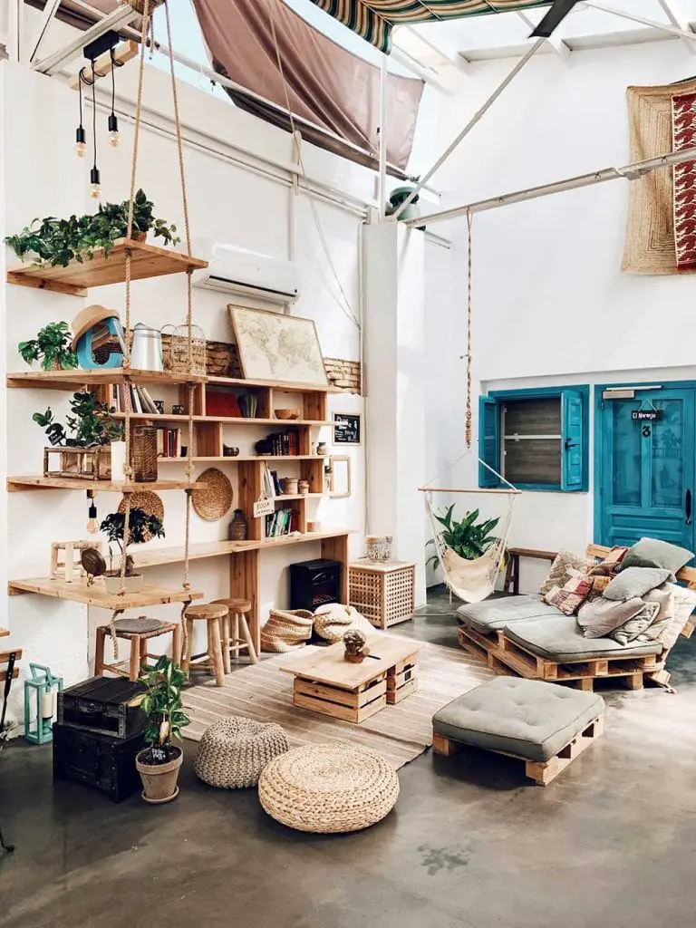 boho style living room