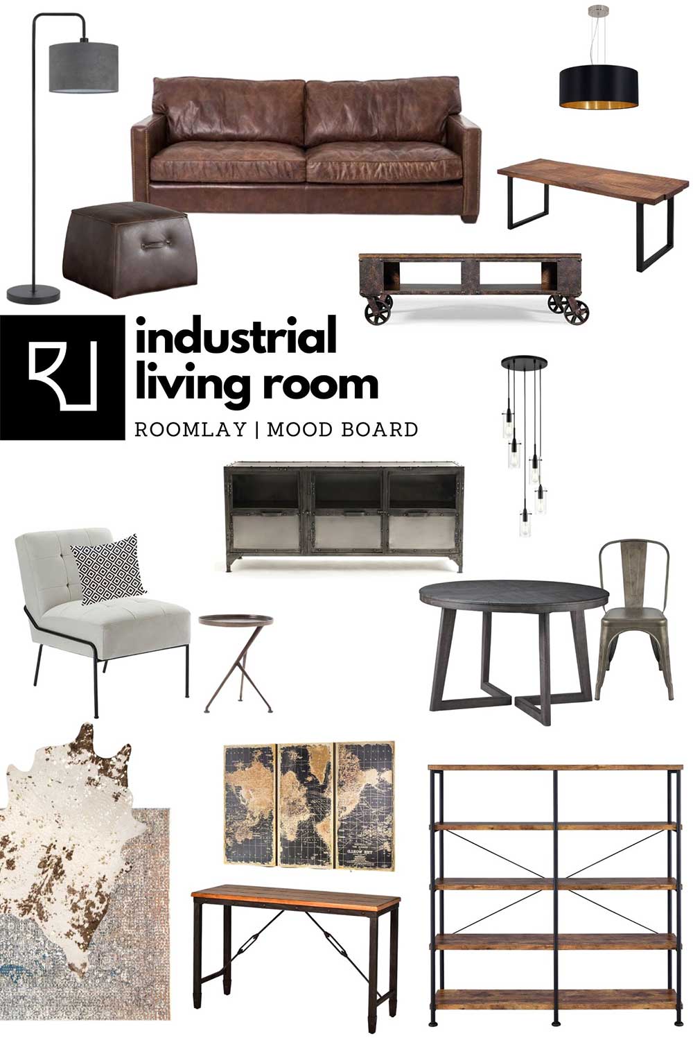 industrial living room furniture concept