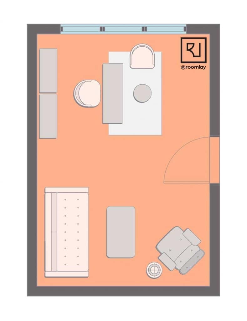 home office floor plan