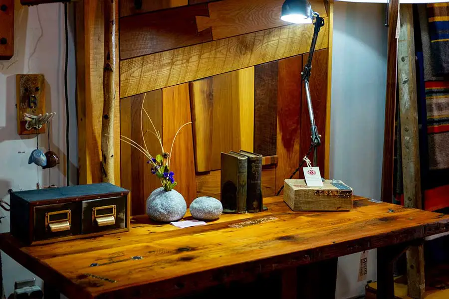 rustic industrial style desk