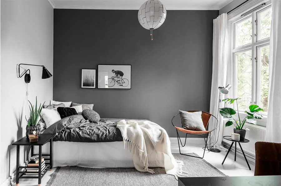 gray simple bedroom idea
