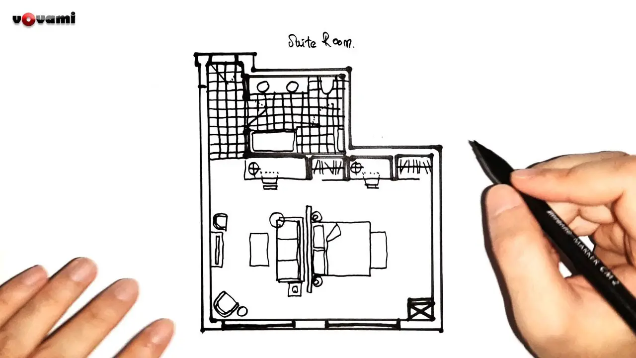 Floor plan Suite Hotel Room, hotel, angle, furniture, building png | PNGWing