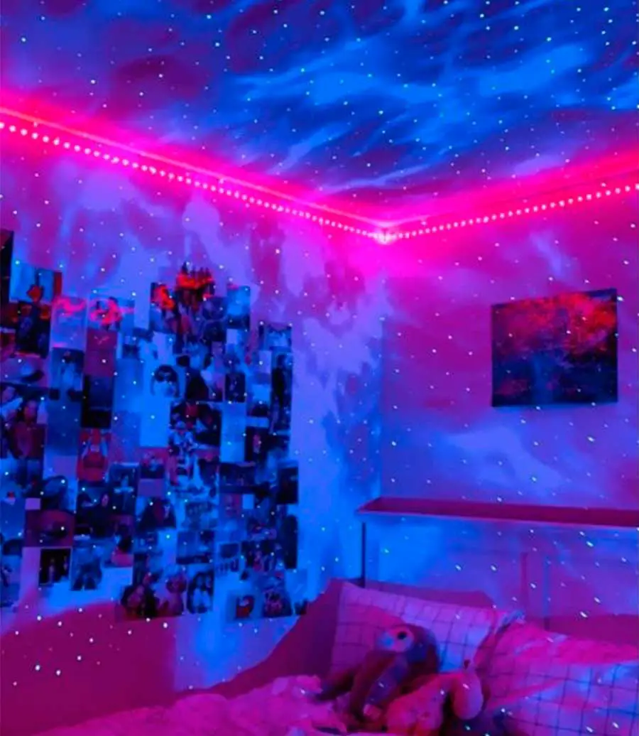 neon aesthetic bedroom