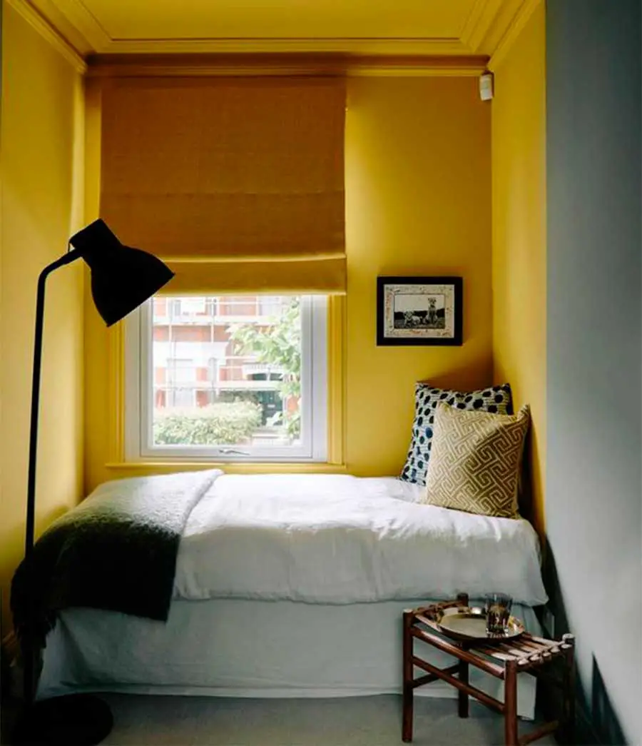 Tiny yellow aestetic bedroom
