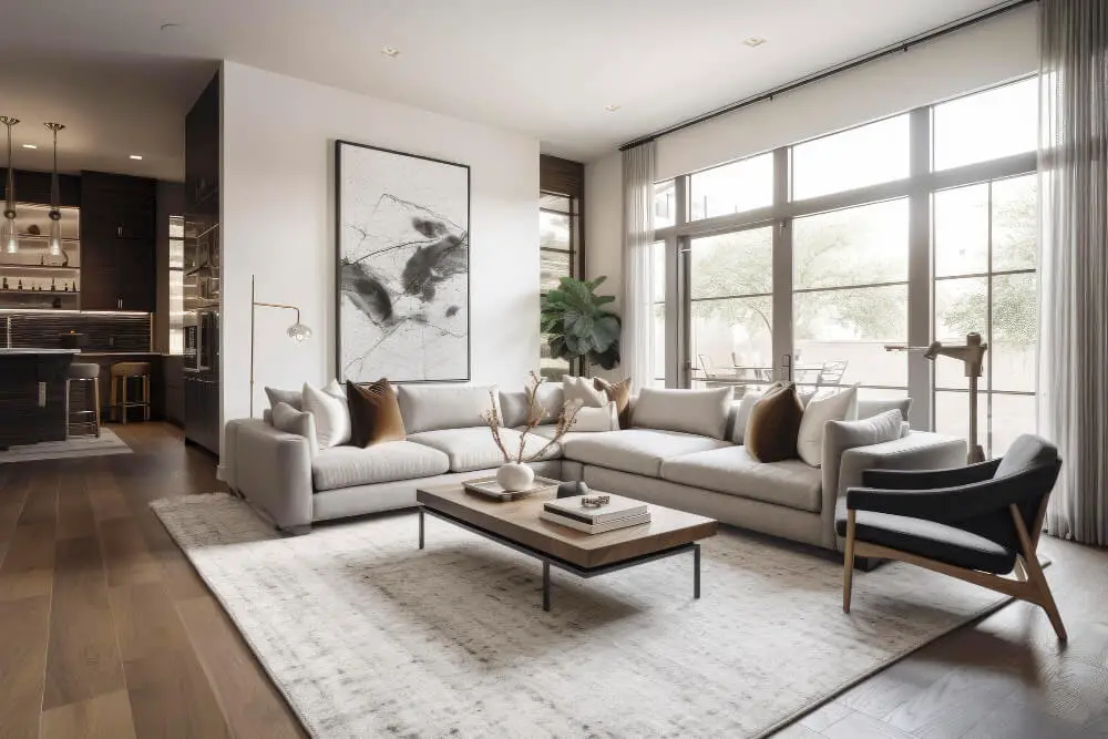 Corner sofa layout idea