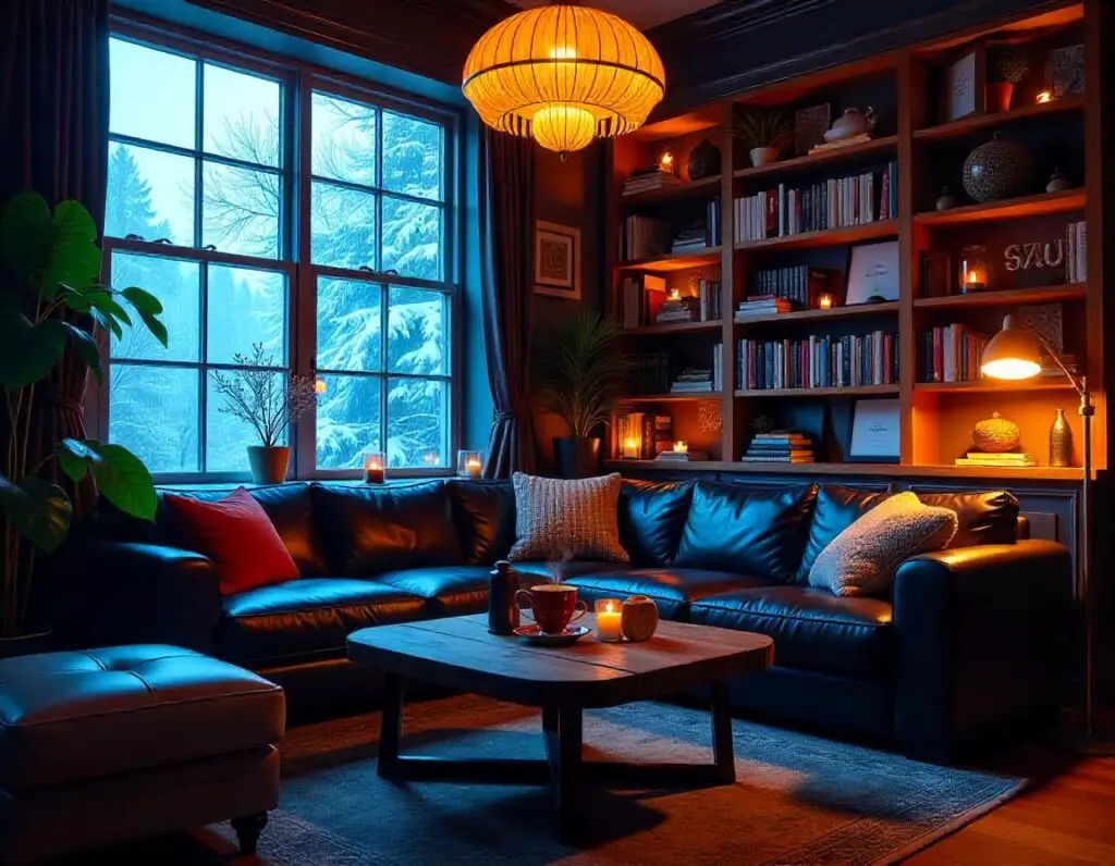 leather corner sofa setting