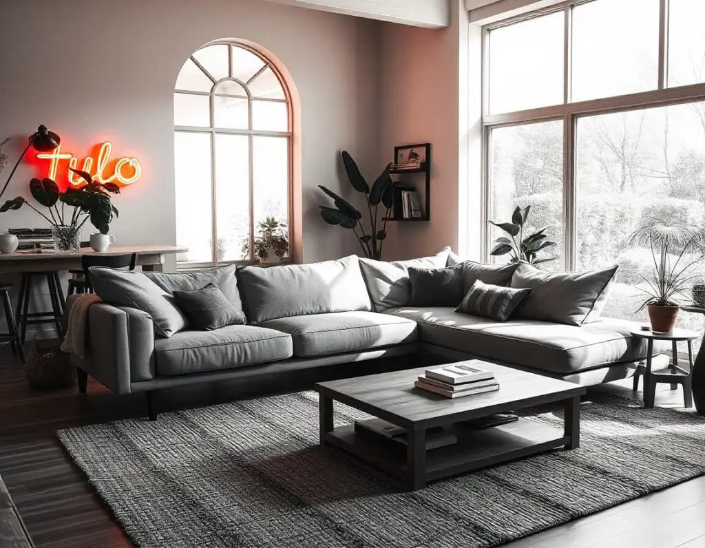 sectional sofa in small living room