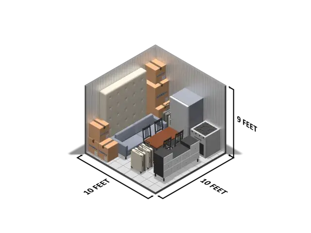 100 10x10 storage unit