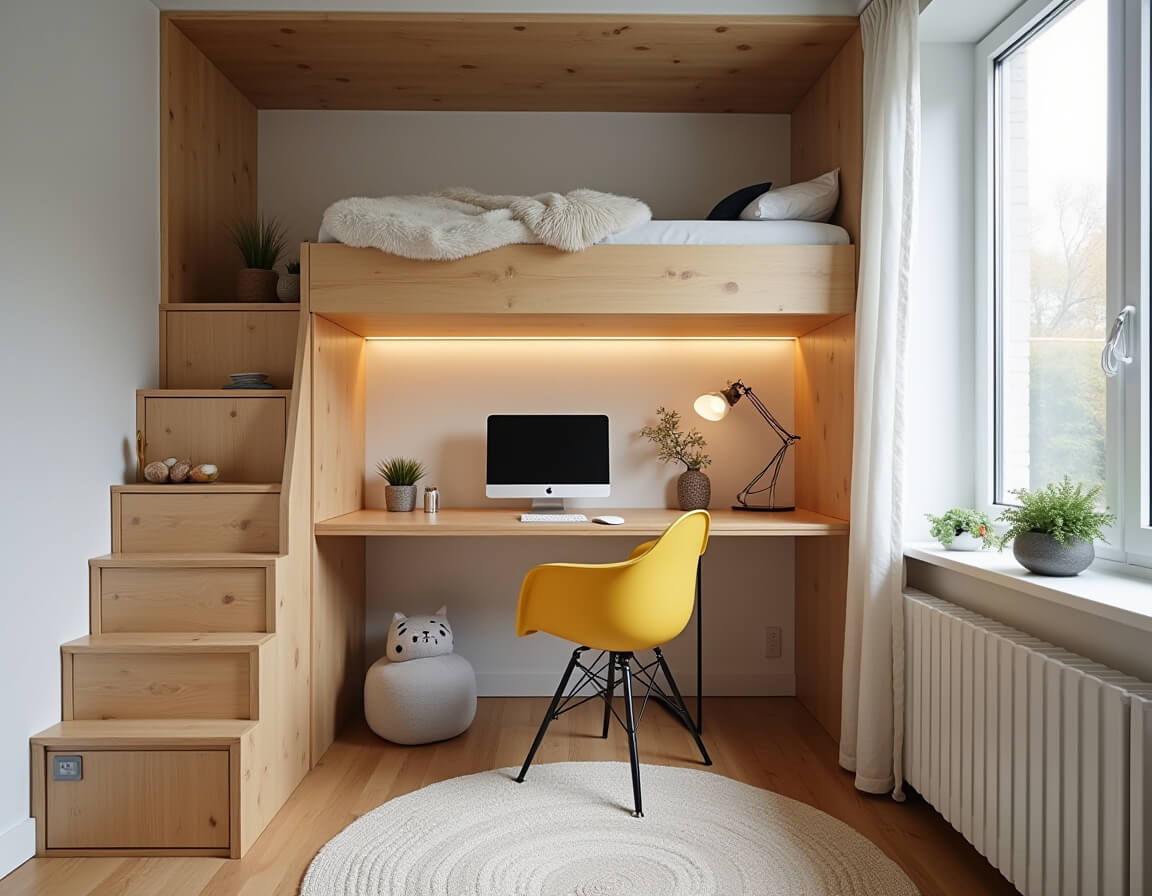 Modern studio apartment design