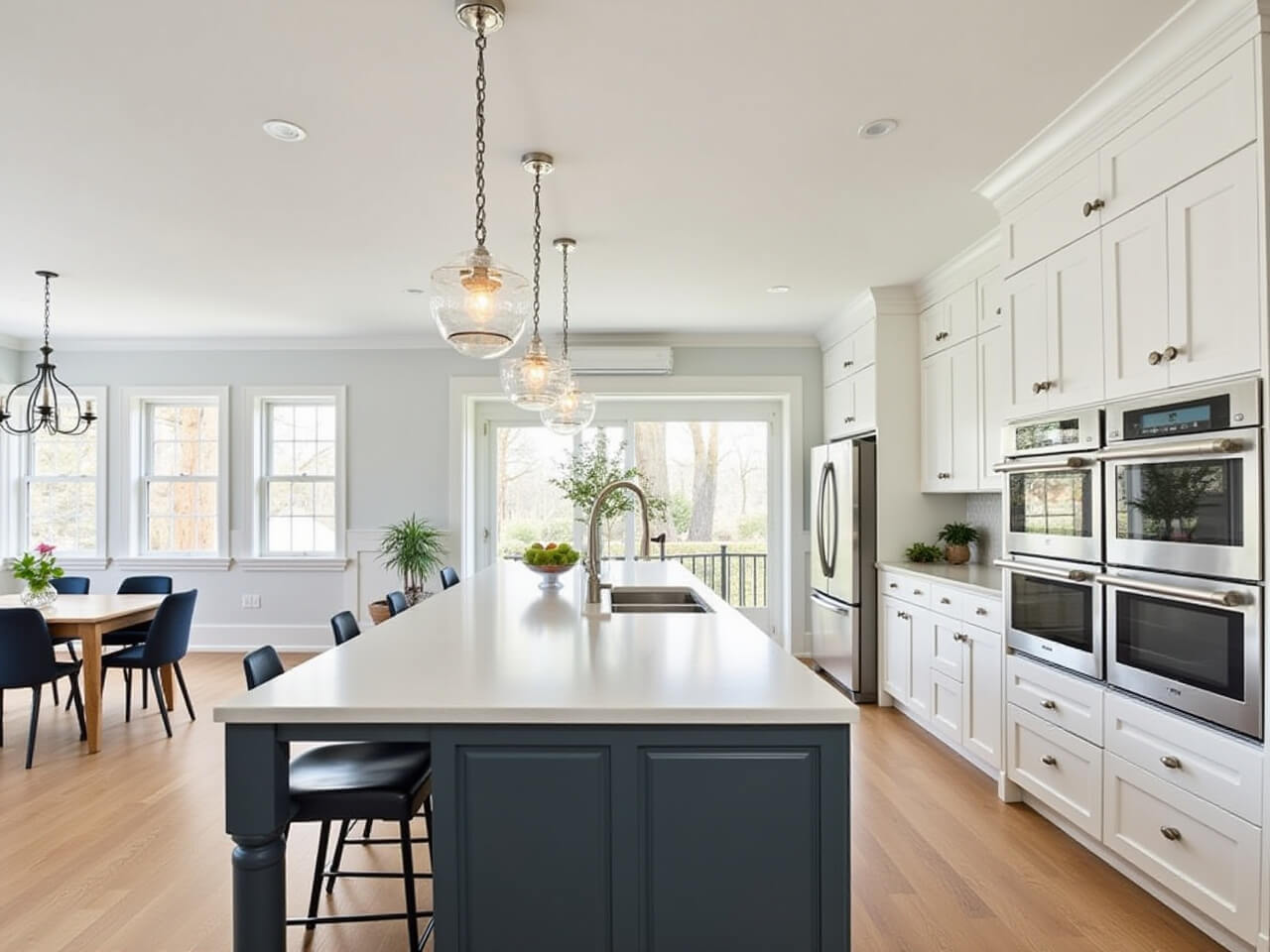 open concept kitchen layout