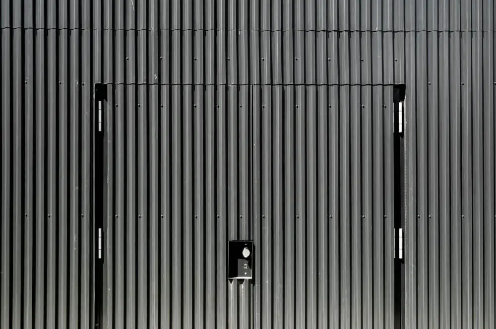 metal building facade and door