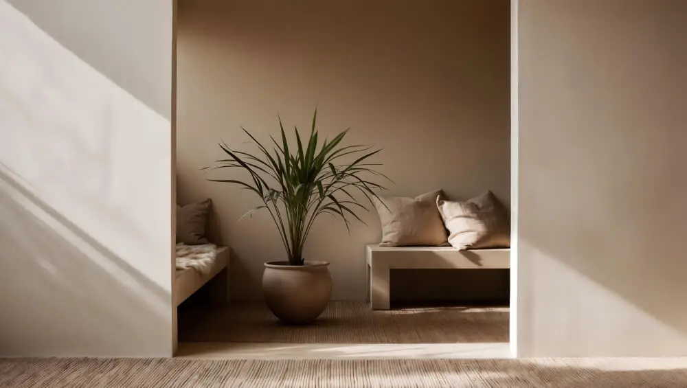 Minimalist neutral color interior design