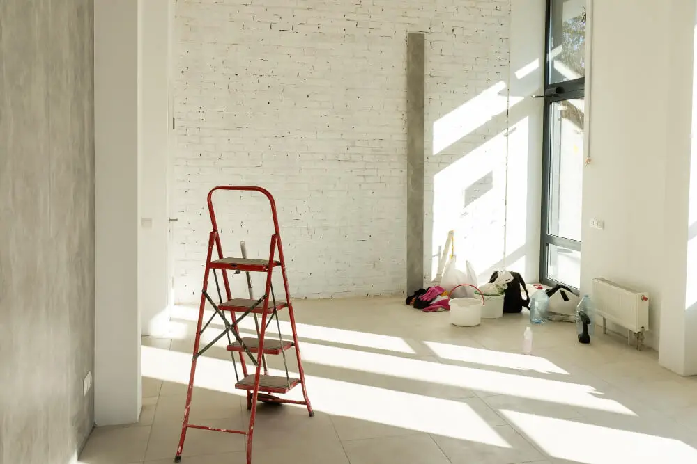 unfinished renovation cleaned home