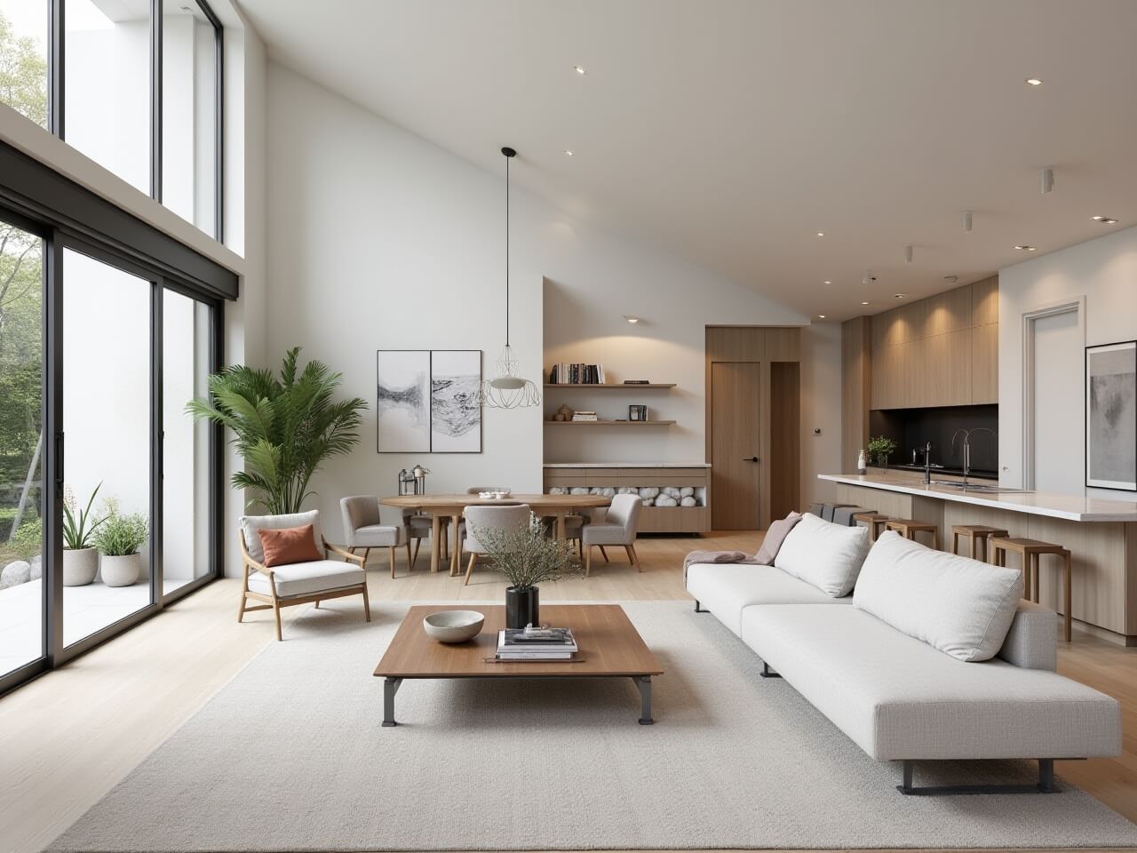 open concept living room