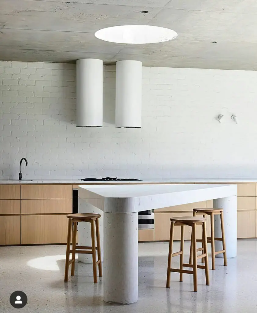 bar stools in a modern kitchen