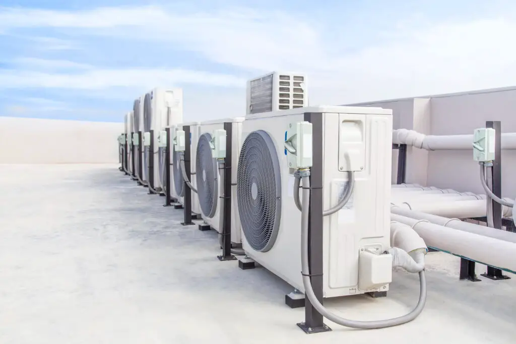 HVAC system on the office terrace