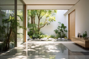 tropical inspired garden