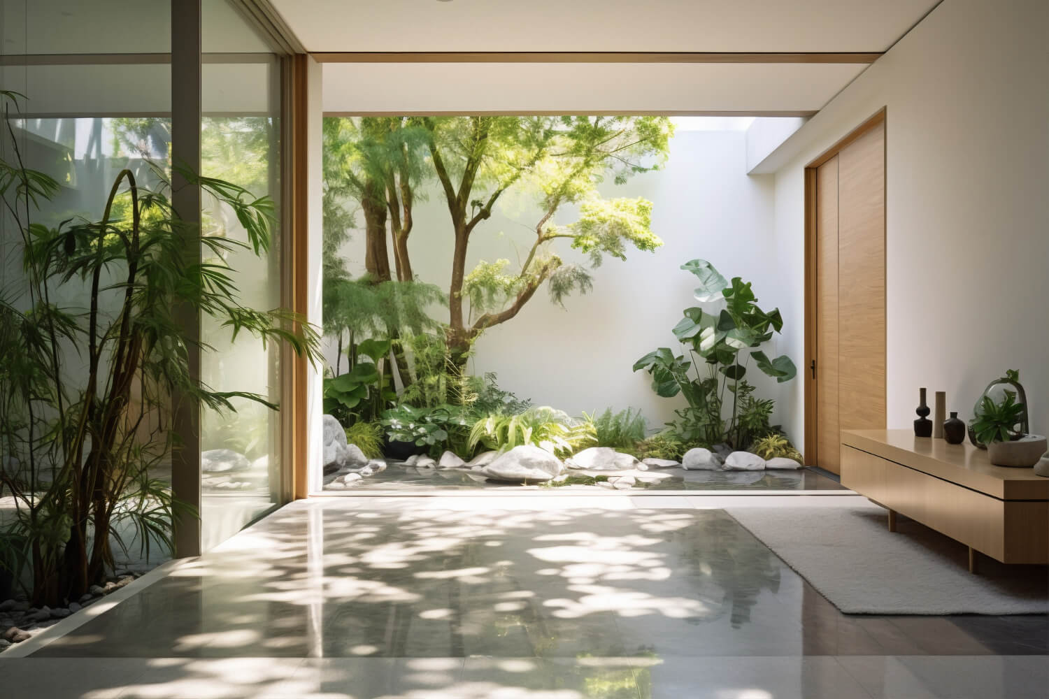 tropical inspired garden