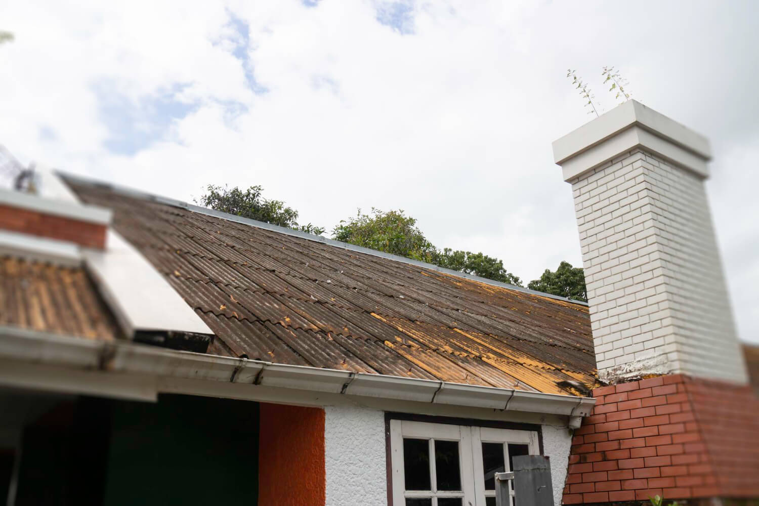 damaged roof exterior