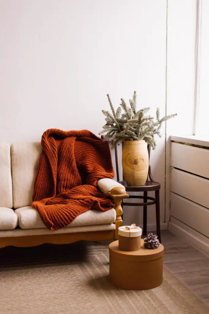 home decor corner with plant