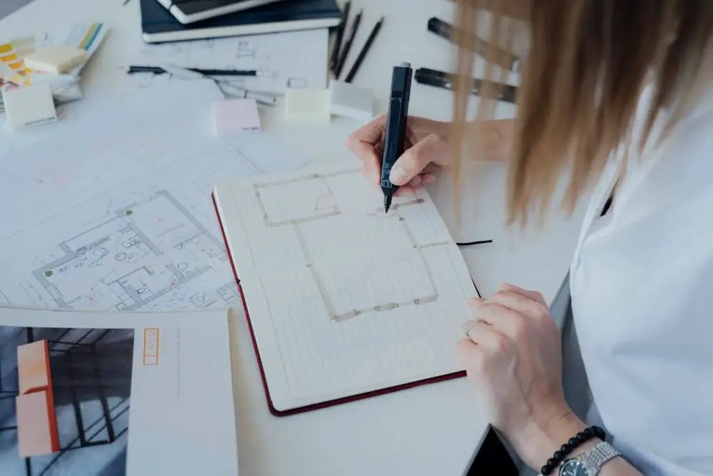 interior designer drawing