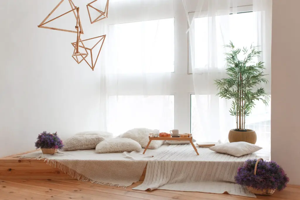Meditation corner in home