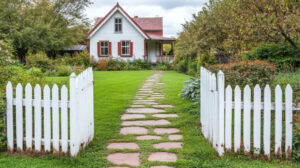 Front patio and walkway of house