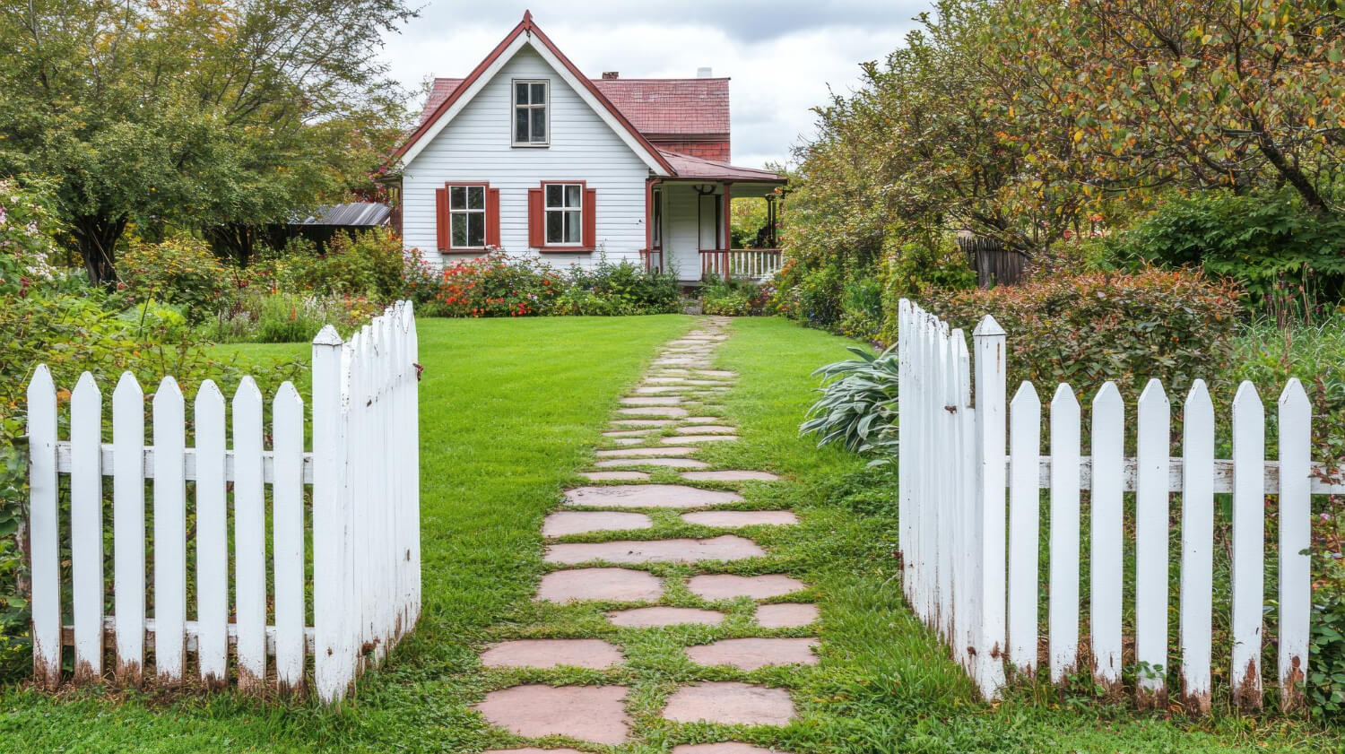 Front patio and walkway of house