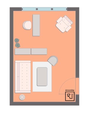 12’×16’ (360cm x 500cm) Room Layout home office floor plan