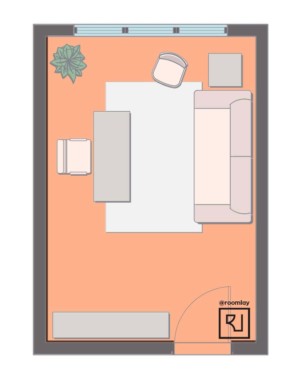 12’×16’ (360cm x 500cm) Layout big home office layout