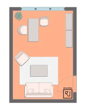 rectangle home office plan