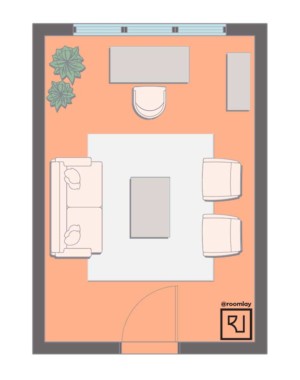 12’×16’ (360cm x 500cm) Layout home office furniture layout