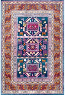 purple navy tribal carpet